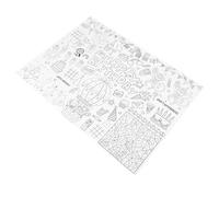 ERINGOGO Birthday Party Paper Tablecloth Coloring Table Cover with Adorable Animals and Banner Design Wear Resistant and Scratch Table Accessory for Creative Family Entertainment