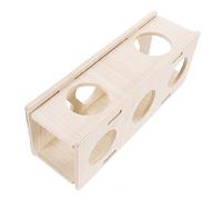 ERINGOGO Bite Resistant Wooden Hamster Tunnel Hideout with Exploration Multi Purpose Small Pet Shelter for Hamsters Chinchillas Guinea Pigs Enhances Play and Activity