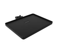 ERINGOGO Black Clip-on Mic Sound Card Tray for Music Stand Thickened Abs and Metal Construction Height Adjustable with Higher Edges Design Prevents Slipping for Holding Gadgets