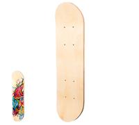 ERINGOGO Blank Skateboard Deck 16.93 in Unfinished Wooden Board for Kids Diy Painting Graffiti Skateboard Replacement with Pre-Drilled Holes Paintable Deck for Art