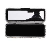 ERINGOGO Bling Rhinestone Lipstick Case with Mirror Elegant Lipstick Holder for Travel Compact Makeup Organizer for Purse Stylish Lip Gloss Storage Box for Women