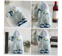 ERINGOGO Blue Summer Sea Gnome Doll Rustic Coastal Decor Delicate Standing Dwarf for Home Garden Party and Mother Day Decoration Creative Window Display Ornament