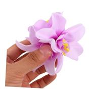 ERINGOGO Bohemian Flower Hair Clips with Realistic Orchid Design for Women and Tropical Hawaiian Hairpins for Beach Vacation Wedding Party Accessories in Blue Purple Rose Pink