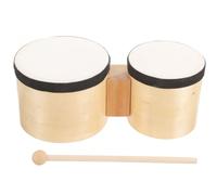 ERINGOGO Bongo Drum Hand Percussion Instrument with Drumsticks 10 Inch Wooden Bongos for Adults Music Practice Early Education and Dance Classes