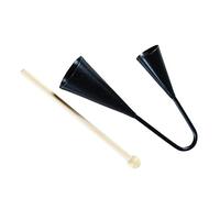 ERINGOGO Boy Girl Agogo Bell Toy Traditional Two-tone Musical Instrument with Wooden Stick for Early Education and Rhythm Learning Black