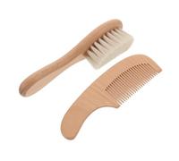 ERINGOGO Boy Girl Bathing Brush Set Newborn Scalp Brush Gentle Hairbrush Comb Wood Handle Bath Accessories for Newborns