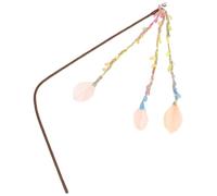 ERINGOGO Branch Simulation Cat Teaser Wand with Bell for Indoor Cats Interactive Pet Plaything to Stimulate Hunting Instincts and Promote Exercise Orange Wood Stick Kitten Teaser