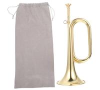 ERINGOGO Brass Bugle Trumpet Military Style Lightweight Beginner Instrument with Polished Surface for Orchestra and Band Performance