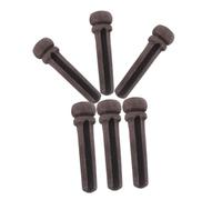 ERINGOGO Brass Guitar Bridge End Pin Set 6Pcs Brown Portable Easy Use Acoustic Guitar End Pins for String Repair and Replacement