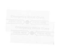 ERINGOGO Break Glass Safety Switch Cover 2pcs Fire Alarm Manual Alarm Glass Piece Emergency Fire Safety