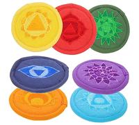 ERINGOGO Buddhist Bowl Pad 7pcs Embroidered Tibetan Singing Bowl Mat in Polyester with Delicate Buddhist Design for Yoga Classes and Sound Baths
