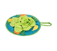 ERINGOGO Bunny Foraging Mat for Small Animals Feeding Pad to Foraging Skills and Sense of Smell Interactive Play Mat for Hamsters and Pets Green Floral