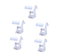 ERINGOGO Cabinet Locks with Normally Open Function 5pcs for Child Safety White and No Tools Required Plastic Drawer Locks for Baby Proofing Kitchen Cabinets and Cupboards
