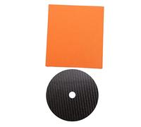 ERINGOGO Carbon Fiber CD Platter Mat Cf Precision Cut Tuning Cushion for Compact Disc Vibration Reduction and Audio Quality Enhancement Home Use