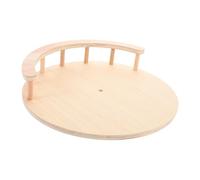 ERINGOGO Cat Tree Replacement Platform Detachable round Wooden Cat Platform with Pre-drilled Holes Khaki and Kittens Living Room
