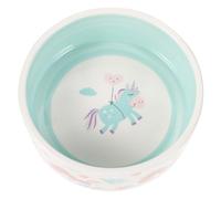 ERINGOGO Ceramic Cat Bowl Anti-skid Pet Feeder with Neck Protection Blue Medium Size Suitable for Dogs and Cats Food and Water Dish