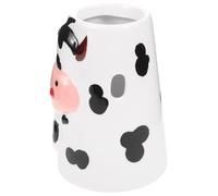 ERINGOGO Ceramic Hamster Water Bottle Holder Stand with Cute Cow Design for Pets Like Rabbits Guinea Pigs Chinchillas Durable Easy to Clean Practical Pet Water Bottle Bracket