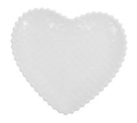 ERINGOGO Ceramic Heart Shaped Serving Plate Multipurpose Dessert Tray for Fruits Candies Snacks Stylish Household Party Platter for Family Restaurants Hotels
