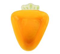 ERINGOGO Ceramic Rat Bowl Carrot Shape Feeding Dish for Hamsters Guinea Pigs Small Pets Durable Safe Material Compact Water Dish Animal Feeder Bowl