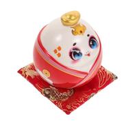 ERINGOGO Ceramic Snake Money Bank Cash Saving Box Realistic Animal Statue Decor Yellow Zodiac Snake Year Coin Container Piggy Bank for Home Office Prosperity