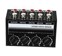 ERINGOGO Channel Stereo Mini Audio Mixer Controller Passive Sound Mixer for Laptop Cd Player and More Design Individual Volume