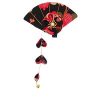 ERINGOGO Cherry Blossom Tassel Hair Clip Black Fashion Hairpin for Women and Girls Japanese Style Hair Accessory Traditional Headdress for Parties and Daily Wear