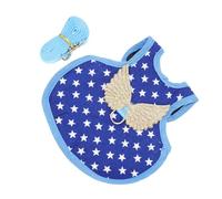 ERINGOGO Chicken Harness Vest with Adjustable Leash, Polyester Rooster and Duck Vest for Autumn Winter, Blue Star Pattern Small Size, Lightweight Decorative Animal Costume for Hens and Ducks