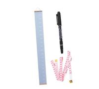 ERINGOGO Children Growth Height Ruler Canvas Height Measuring Ruler Blue Wood Material Easy to Pack and Carry Does Not Take up Space Kindergarten Wall Decor