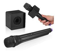 ERINGOGO Childrens Simulation Microphone Toy with Stand Square Cube Flag Microphone Prop for Theme Parties Public Speaking and Singing