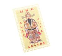 ERINGOGO Chinese Feng Shui God of Wealth Amulet Card Lightweight Portable Prosperity Flag with Dragon Protection Charm for Wallet Purse Cultural Elegance and Fortune