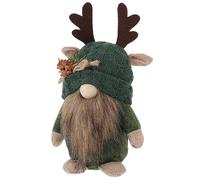 ERINGOGO Christmas Gnome Doll with Antlers Cute Knitted Decor for Home Office for Holiday Celebrations Unique Forest Gnome Ornament for Indoor Tabletop Decoration