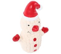 ERINGOGO Christmas Latex Dog Squeaky Santa Claus and Snowman Chew for Puppies Interactive Pet Plaything White