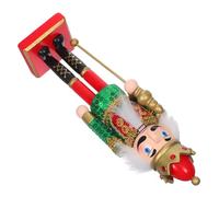 ERINGOGO Christmas Nutcracker Puppet Wooden Soldier Figurine Green Xmas Tabletop Decoration for Shelves Holiday Spirit Enhancer Classic Festive Design Multipurpose Use