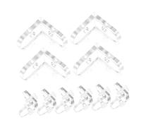 ERINGOGO Clear Corner Brackets 15pcs Acrylic Angle Brackets L-Shaped Fasteners for Display and Secure Storage Boxes