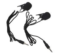ERINGOGO Clip on Lavalier Microphone for Body Packs and Teaching Amplifiers 2pcs 3.5mm with High Sensitivity Microphone Core and Anti Interference Nylon and Metal Material