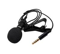 ERINGOGO Clip on Lavalier Microphone Set 1.5m Cable and 4-to-3 Pin Adapter, Portable Wired Recording Mic for Phone and Conference, Noise Reduction Condenser Microphone for Video and Audio Capture