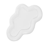 ERINGOGO Cloud-Shaped Jewelry Storage Tray White Resin Decorative Trinket Tray for Vanity Makeup Organizer Perfume Display Holder for Dresser