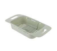 ERINGOGO Collapsible Over Sink Extendable Colander Basket Adjustable Strainer for Noodle Pasta Fruit Vegetable Drain Rack Kitchen Use (Green)