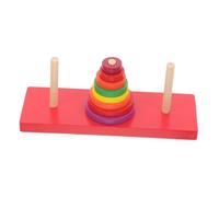 ERINGOGO Colorful Wooden Ring Tower Puzzle for Montessori Educational for Developing Logic Creativity Hand Eye Coordination and Recognition Sturdy Stackable Learning Game