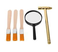 ERINGOGO Complete Archaeological Dig Kit for Hammer Brush Magnifier Educational Stem Excavation Set for Boys Explore History Develop Motor Skills and Encourage Teamwork