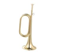 ERINGOGO Copper Bugle Military Trumpet Horn with Mouthpiece, Beginner Brass Instrument for Cavalry Calls and School Band, Copper Horn for Music Players