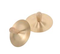 ERINGOGO Copper Mini Finger Cymbals with Handles for Tuned Small Percussion Crash Cymbal Music for S Dance and School Rhythm Learning