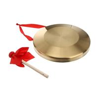 ERINGOGO Copper-plated Small Opera Gong with Hammer 15cm Handheld Chinese Percussion Instrument for Children’s Orff Music Set