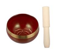 ERINGOGO Copper Singing Bowl Meditation Tool with Wooden Mallet, Lightweight and Therapeutic Tibetan Singing Bowl for Home Decoration and Traveling Use