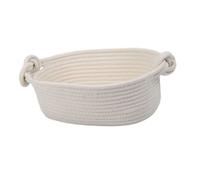 ERINGOGO Cotton Rope Storage Basket with Handle for Bathroom Decor Diaper Organizer Bin Multi Room Fabric Organizer for Bedroom Laundry Pantry Desktop Use Rustic and Modern Style Compatible
