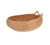 ERINGOGO Cozy Round Cat Bed Handmade Woven Rattan Pet Nest for Indoor Cats Small Dogs Multi-functional Comfortable Sleeping Basket for Seasons