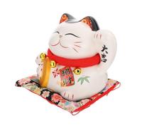 ERINGOGO Creative Ceramic Fortune Cat Piggy Bank for Money Saving with Desktop Decoration and Smooth Finish, for Family, Friends, Shop Or Restaurant Display