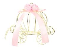 ERINGOGO Creative Pumpkin Cart Candy Box for Halloween Party Favors Pink Candy Pack Box with Crown Design Unique Treat Holder for Wedding and Birthday Decorations