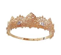ERINGOGO Crown with Rhinestones Lightweight Vintage Hair Decor for Performance Show Prom Birthday Queen Prince and Adult Costume Accessories