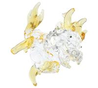 ERINGOGO Crystal Dragon Figurine Home Ornament Miniature Animal Sculpture Desktop Decoration Gold Tone Twelve Zodiac Dragon Quartz Crafts for Living Room